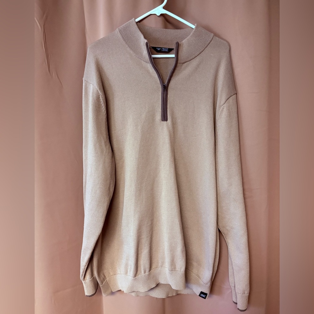 Rhone - Commuter 1/4 Zip Sweater - Savannah Tan Heather Men’s Size XXL
